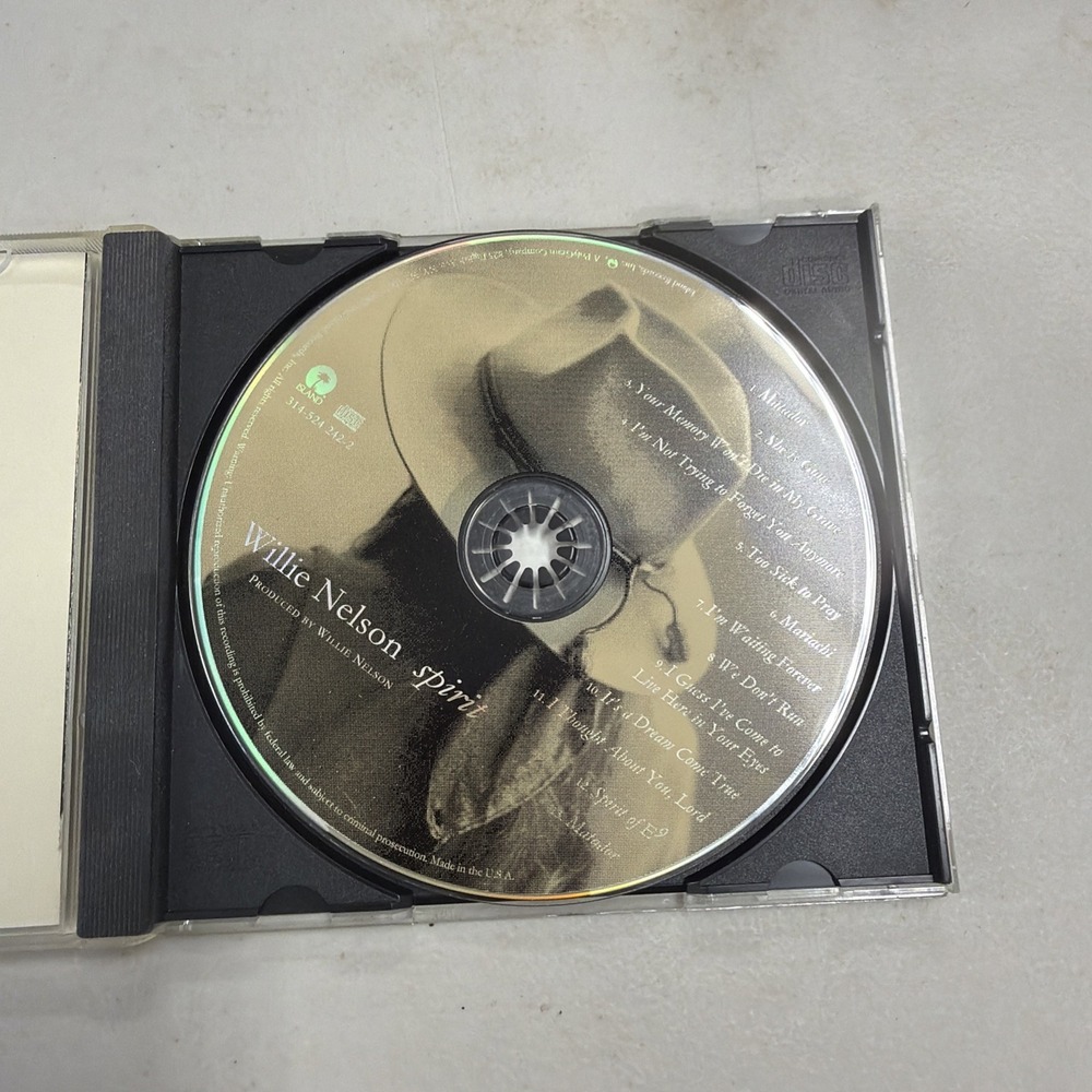 Willie Nelson Spirit CD 1996 Island Records Country Music Album